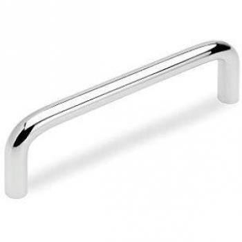 Emuca 9298911 Tirador para mueble diámetro Ø8mm, CC 128mm, Acero, Cromado