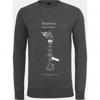 Depresso Charcoal Crewneck Sweatshirt for Men