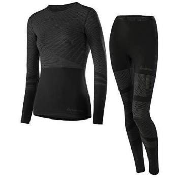 Löffler DA. Set Lang TRANSTEX Warm Hybrid Ropa Interior, Mujer, Negro, 32 x 34