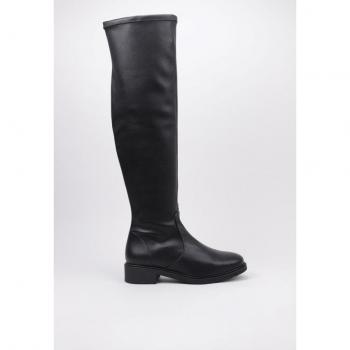 Bota Plana Caña Alta Krack Core Vilar para mujer en color Negro, talla 37