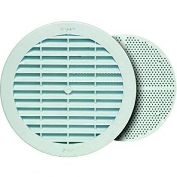 Brinox B70970B Rejilla Circular con mosquitera ø 15cm, Blanco, Diámetro 15 cm