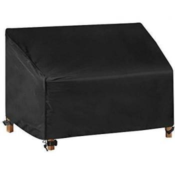 AWNIC Funda para Banco de Jardín 2 Plazas 134cm Patio Impermeable Resistente UV Resistente con enganches y Cordones Tela Oxford