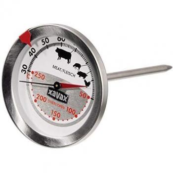 Termómetro Mecánico de Carne y Horno Xavax 2 en 1 Acero Inoxidable Mate