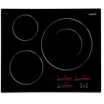Cata INSB 6032 BK Placa de Inducción 3 Zonas de Cocción Ancho 63 cm Color Negro