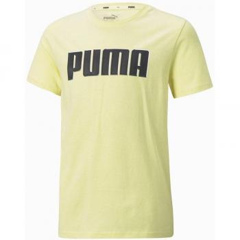 Camiseta de Manga Corta Infantil Puma Alpha Graphic Amarillo Sportswear