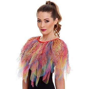 Smiffys Bird of Paradise Cape Capa de pájaro del paraíso, multicolor, talla única