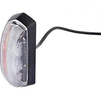 HELLA 2XS 205 020-041 Luz de gálibo - LED - 12V - Color LED: rojo/blanco - Cable: 500mm - Montaje lateral ext.