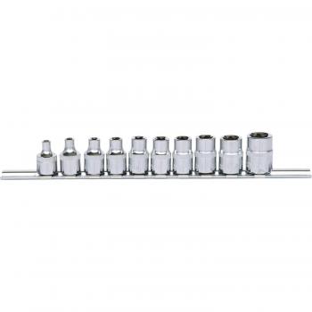 Juego de llaves de vaso Torx-E CHROMEplus KSTOOLS 3/8' - 10 piezas