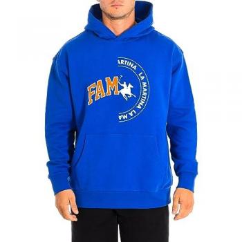 Sudadera con Capucha de Hombre La Martina 11M090-FP533 Algodón Holgada Azul Olympian Talla M