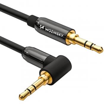 Cable HDMI 2.1 0.5M 8K 60Hz y Cable Auxiliar en Ángulo Macho-Macho Mini Jack 2M Negro
