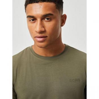 Borg Lyocell Blend T-Shirt - Green, Size S