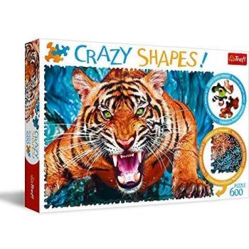 Puzzle Crazy Shapes 600 Piezas Ojo a Ojo con un Tigre Trefl