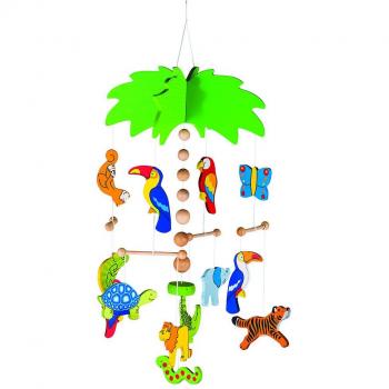 Mobile Palma de Madera Multicolor para Bebés - Goki