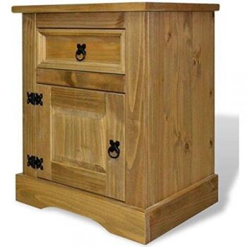 vidaXL Bedside Cabinet Mexican Pine Corona Range 53x39x66 cm