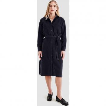 Dockers - Vestido de mujer tipo camisero de pana