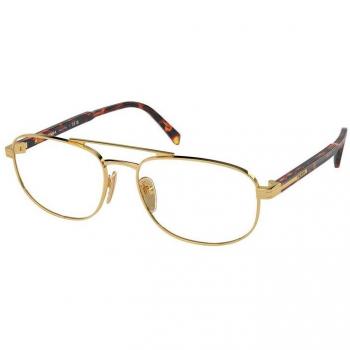 Prada PR A56V 5AK1O1 Armazones y Lentes Recetados para Hombre Dorados 55