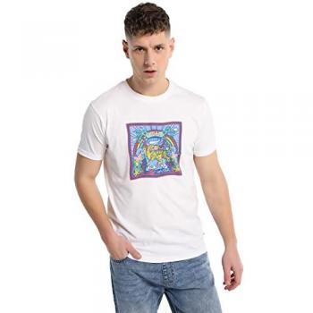 Camiseta Manga Corta Gráfica Pecho Blanca Lois Jeans para Hombre