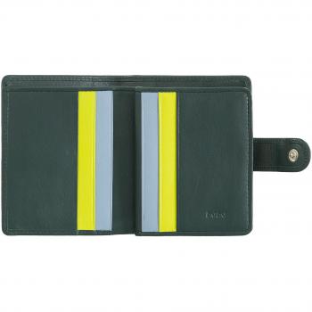 Dudu - Cartera pequeña de mujer de piel genuina con cierre exterior, monedero y tecnología RFID