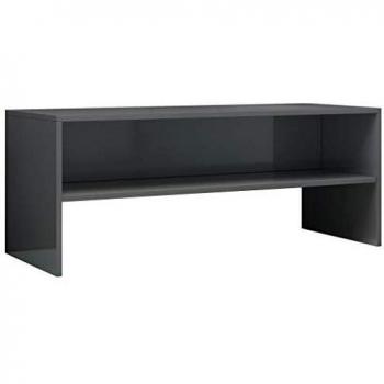 vidaXL Mueble de TV Gris Brillante 100 x 40 x 40 cm, Color Gris