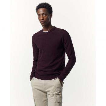 Sfera Jersey Redondo Estructura - Jersey de punto, corte regular, cuello redondo, manga larga, textura estructurada, disponible en varios colores