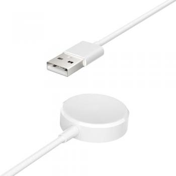 Cargador de Repuesto Magnético USB-A para Smartwatch KSIX Olympo, Cable de 60 cm, Color Blanco