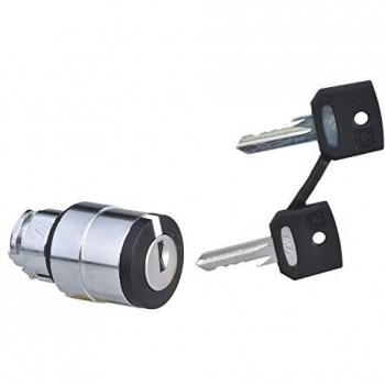 ZB4BG08 - Key-operated switch, front panel, Harmony XB4, 22 mm, black, IP66
