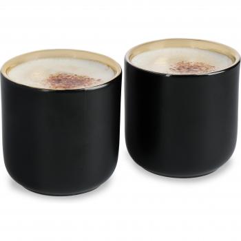 La Cafetiere Set of 2 Double Wall Insulated Black Mugs