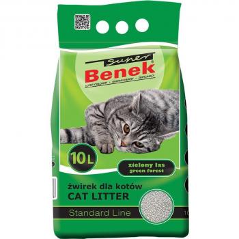 Super Benek Green Forest arena aglomerante con olor a pino - 10 L
