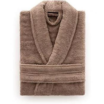 BELUM | Albornoz 100% algodón Peinado 650 gr. Taupe M/L, Albornoz Unisex Ducha, Albornoz Maxima Absorción