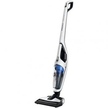 Philips PowerPro Duo FC6171/01 - Aspirador Escoba, 25 v, 60 min de Autonomia con Bateria de Litio, Succión 360º, 2 en 1