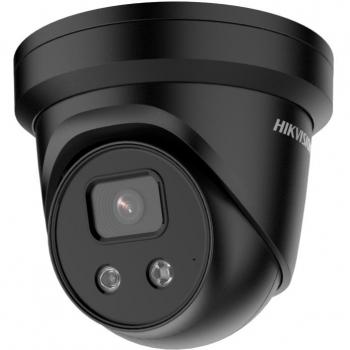 Cámara IP Hikvision 8MP AcuSense Turret 4K con lente de 2.8mm y micrófono (Negra)