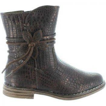 Botas de Niña XTI 54055 en Color Bronce con Detalles Metalizados