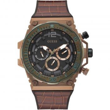 Guess Reloj de Hombre Venture GW0326G2 Silicona Correa Marrón