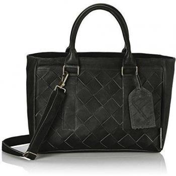 Cowboysbag Bag Denny - Bolso de hombro de cuero mujer, color negro, talla 28x39x15 cm