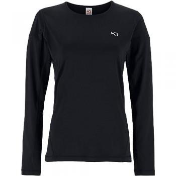 Camiseta de manga larga Kari Traa Nora 2.0 negra mate para mujer - Talla S