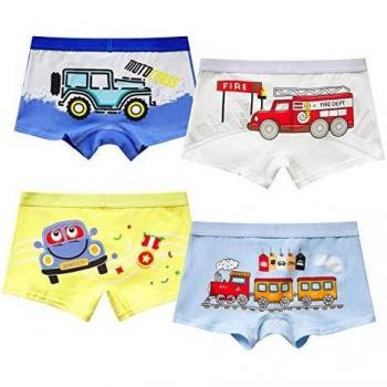 MiSense 4 Pack Bóxers Calzoncillos Ropa Interior Niños para 2-11 Años