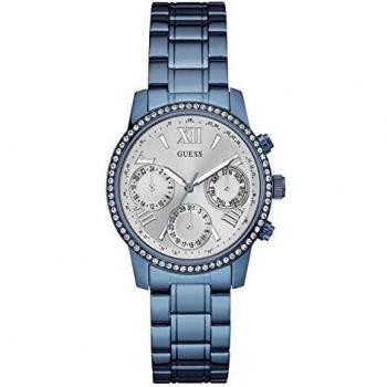 Guess Reloj analógico para Mujer de Cuarzo con Correa en Acero Inoxidable W0623L4, Diámetro de 36mm