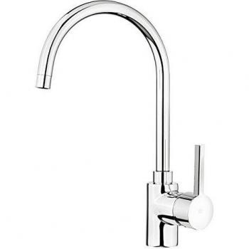 Grifo De Cocina Teka Monomando Ark 915 Color Cromo Ref 239151200 Caño Alto Giratorio