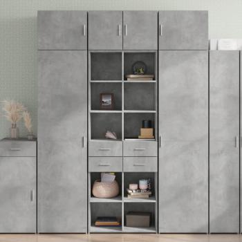 Armario de hormigón gris 70x42,5x185 cm madera multicapa