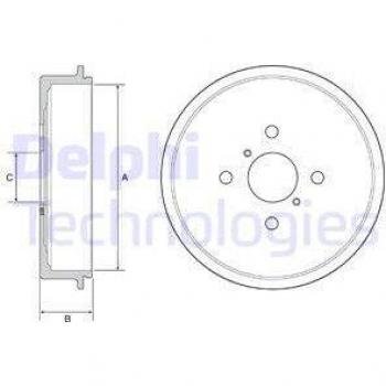 Tambor de freno DELPHI BF552 con características de alta calidad, diseño optimizado para un rendimiento superior, fabricado con materiales duraderos que garantizan una larga vida útil y resistencia al desgaste, compatible con una amplia gama de vehícu