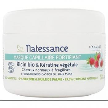 Natessance Mascarilla Capilar Fortificante Ricina Orgánica y Queratina Vegetal 200 ml