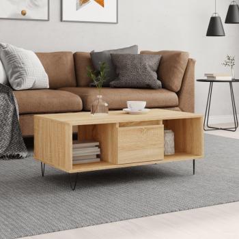 Mesa de centro Sonoma Oak 90x50x36,5 cm Madera Multicapa Marrón