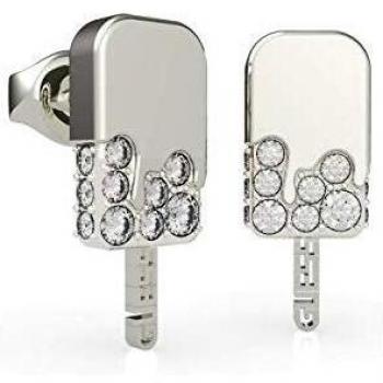 Pendientes Guess I Melt For You en Forma de Helado con Cristales Plateados - ¡Compra a Precios de Outlet!