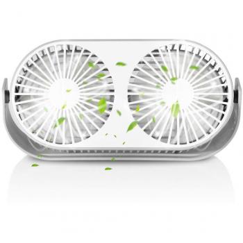 Ventilador usb silencioso ventilador de mesa con doble cabeza 3 modo de velocidad 360ajustable aroma algodon silencioso ventilador para la oficina hogar viajar acampar
