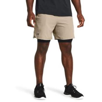 Pantalones Cortos Under Armour Vanish Woven 2-en-1 Beige para Hombre