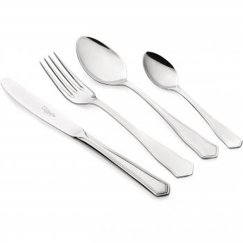 Conjunto de Cubiertos Cruz de Malta 5000 en Estuche PVC, 24 Piezas, Acero Inoxidable