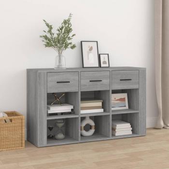 Aparador de madera contrachapada gris Sonoma 100x30x59,5 cm - Mueble de Almacenaje de Salón, Buffet para salón, Armario Auxiliar, Armario de Almacenamiento