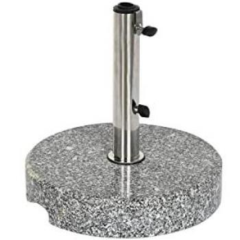 Base para Sombrilla DKD Home Decor Gris Acero Inoxidable y Granito (38 x 38 x 41 cm)