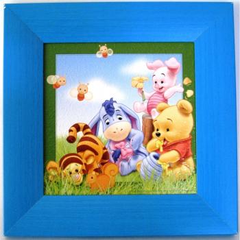 Cuadro Disney Linen Winnie miel Igor eeyore piglet tigger 23x23cm_MazFaz
