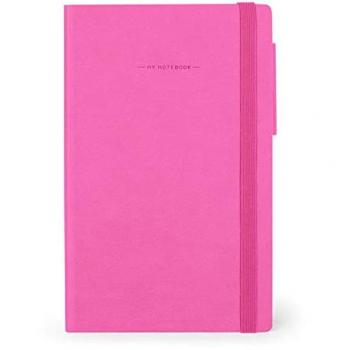 Cuaderno mediano de puntos Legami Bougainvillea, 192 páginas, cubierta suave PU, papel FSC® 100 g/m², doble marcador y cierre elástico, 13 x 21 cm